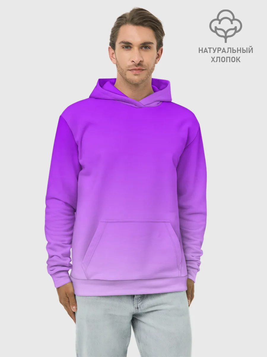 Худи мужской база хлопок / Фиолетовый космос