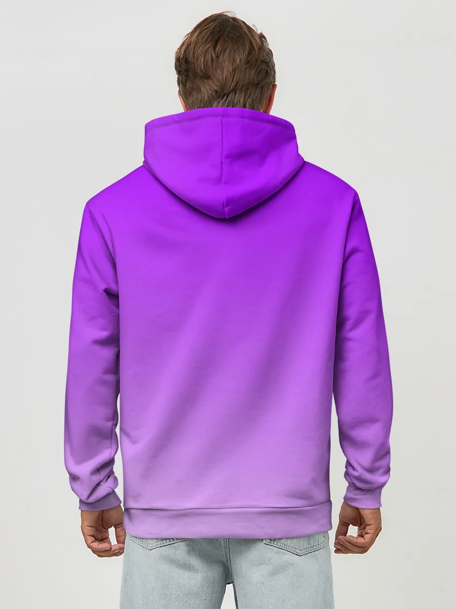 Худи мужской база хлопок / Фиолетовый космос