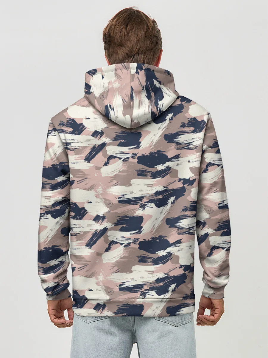 Худи мужской база хлопок / Кремовый камуфляж