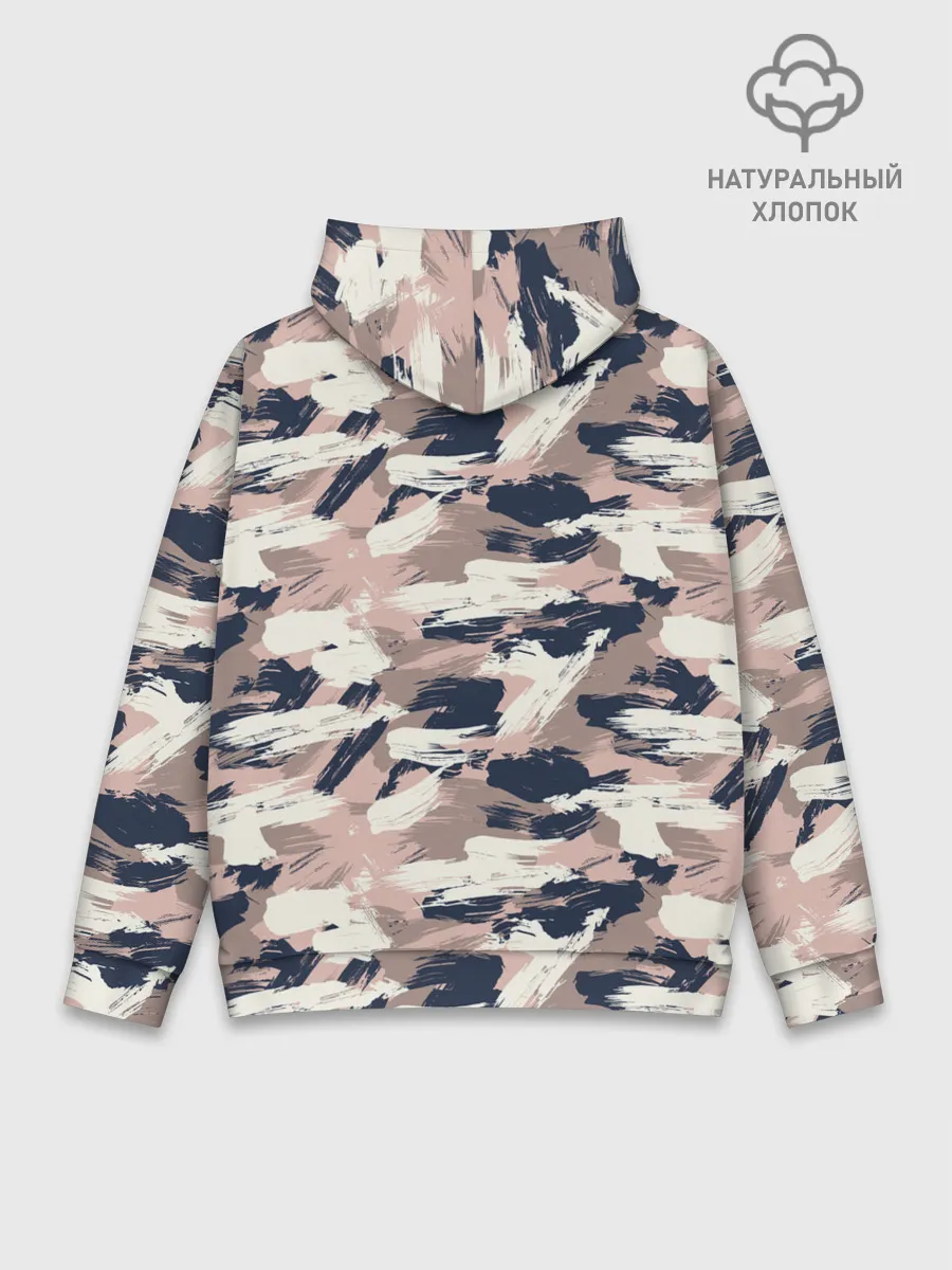 Худи мужской база хлопок / Кремовый камуфляж
