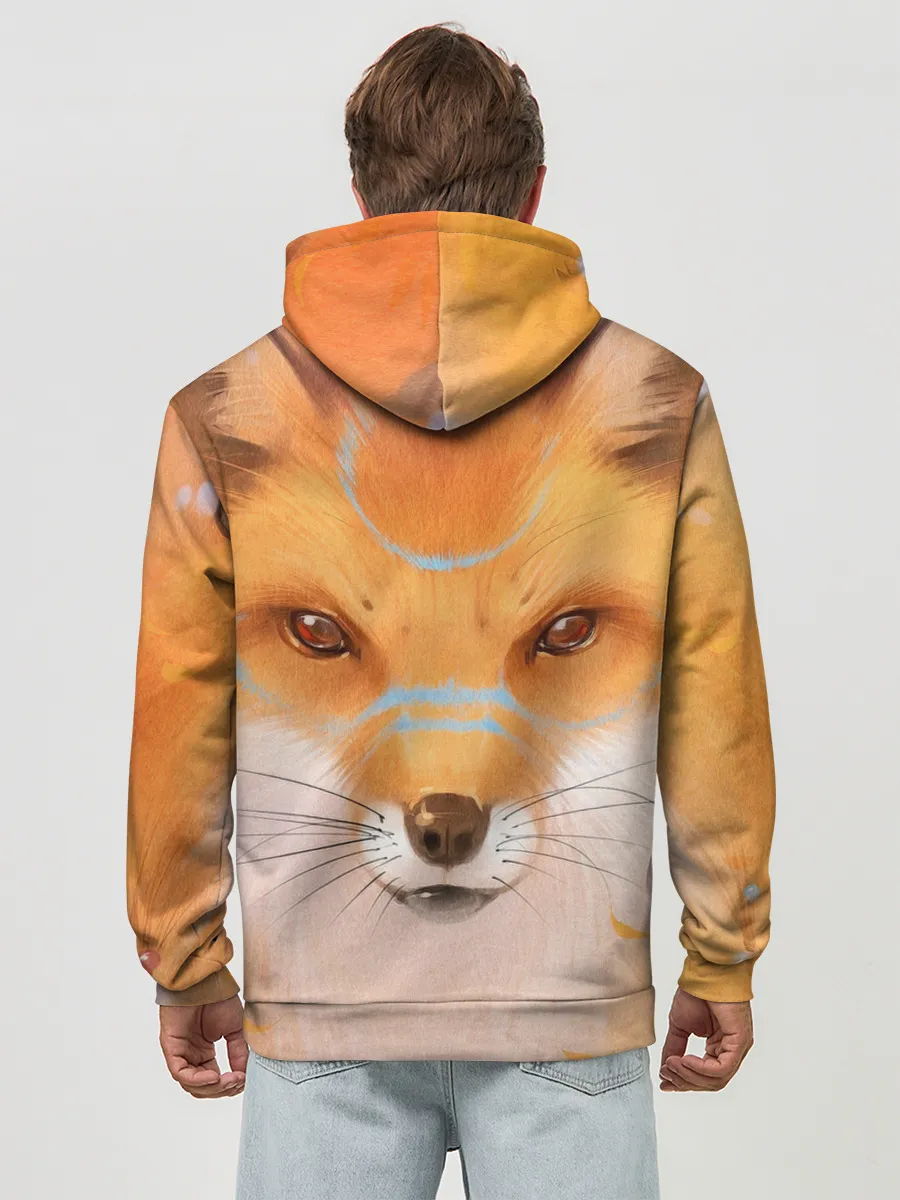 Худи мужской база хлопок / Лиса