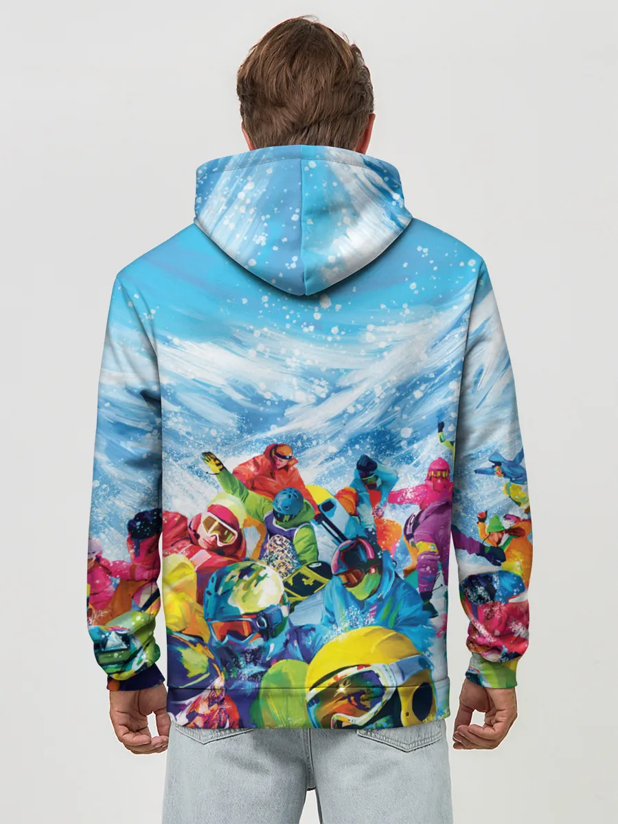 Худи мужской база хлопок / Палитра сноуборд