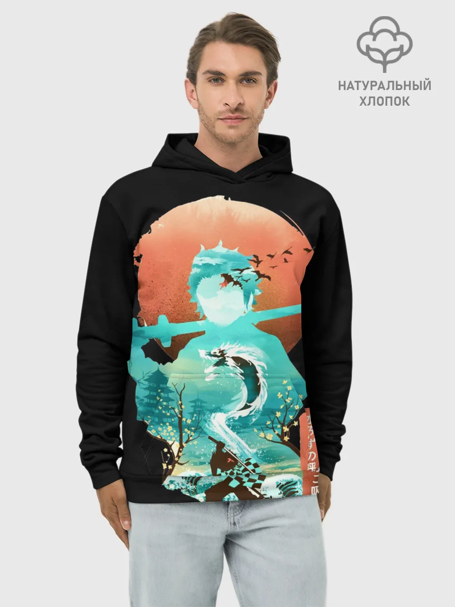 Худи мужской база хлопок / Танджиро