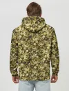Худи мужской база хлопок / Золотой камуфляж из роз