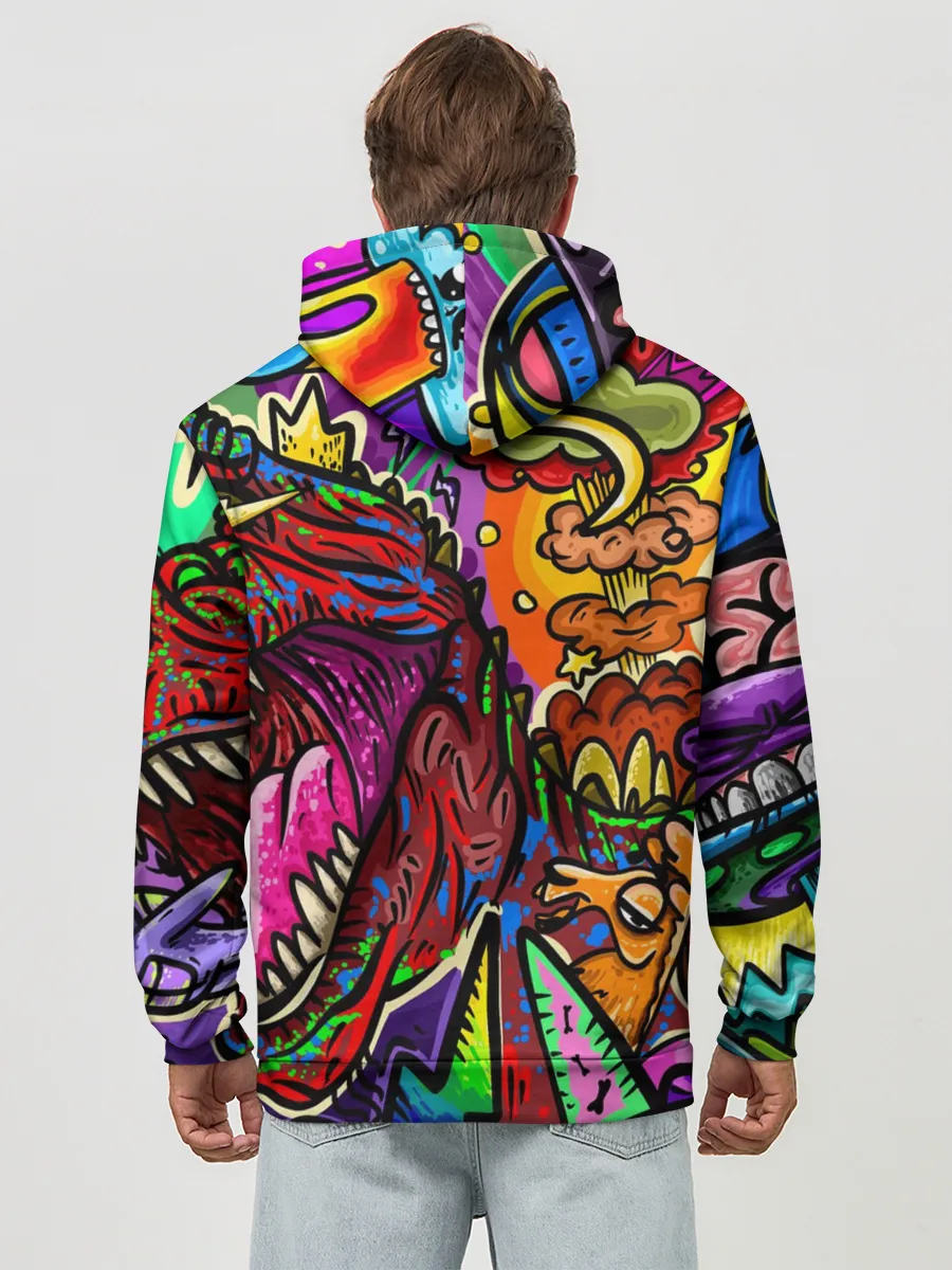 Худи мужской база хлопок / Динозавр