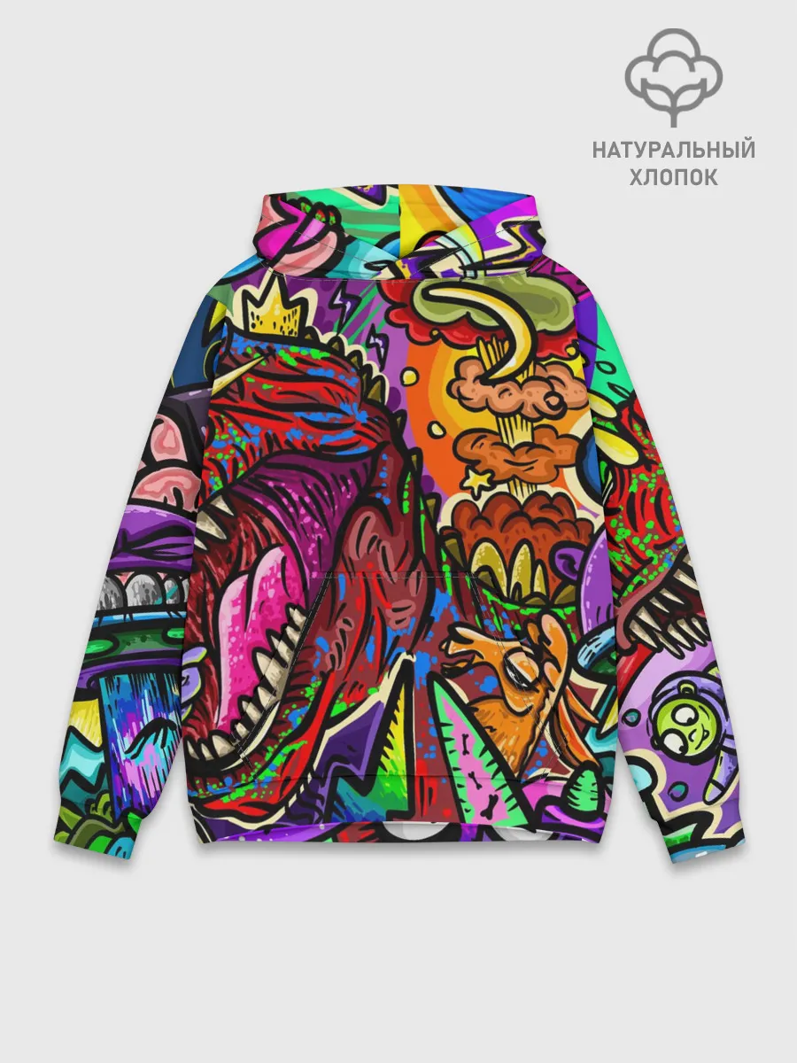 Худи мужской база хлопок / Динозавр