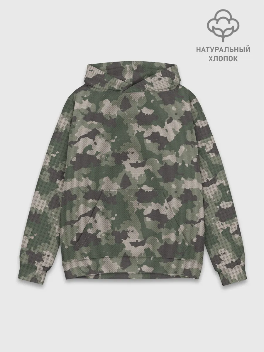 Худи мужской база хлопок / Классический камуфляж