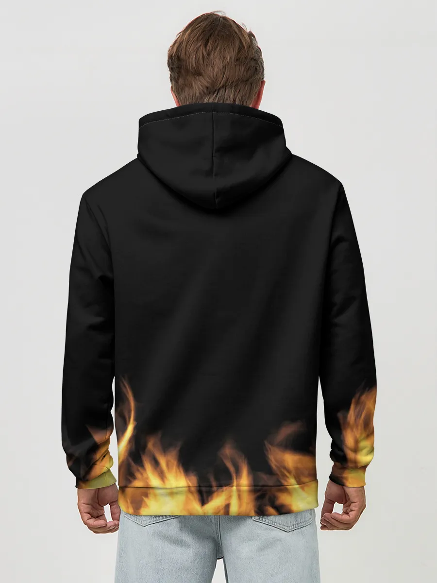 Худи мужской база хлопок / Огненное ЪУЪ