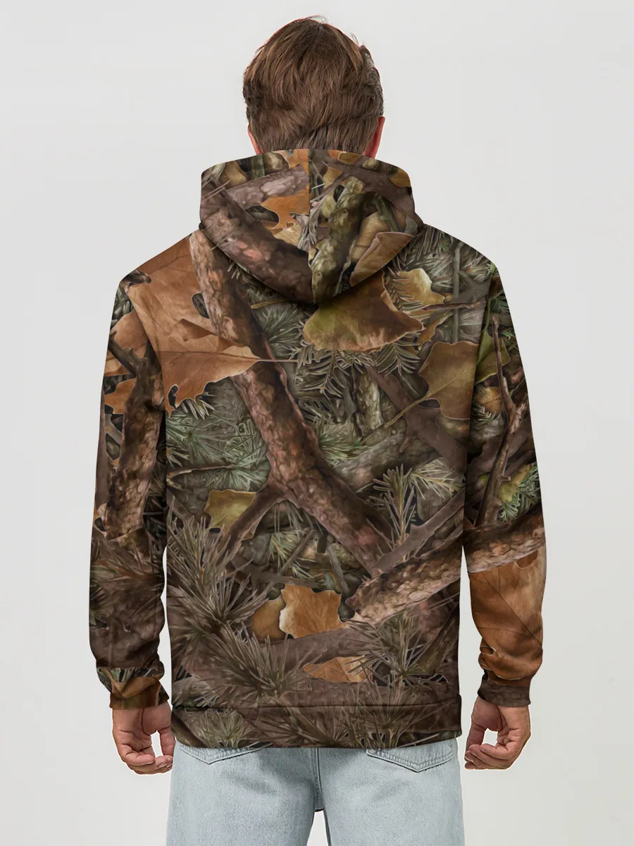 Худи мужской база хлопок / Охотничий камуфляж