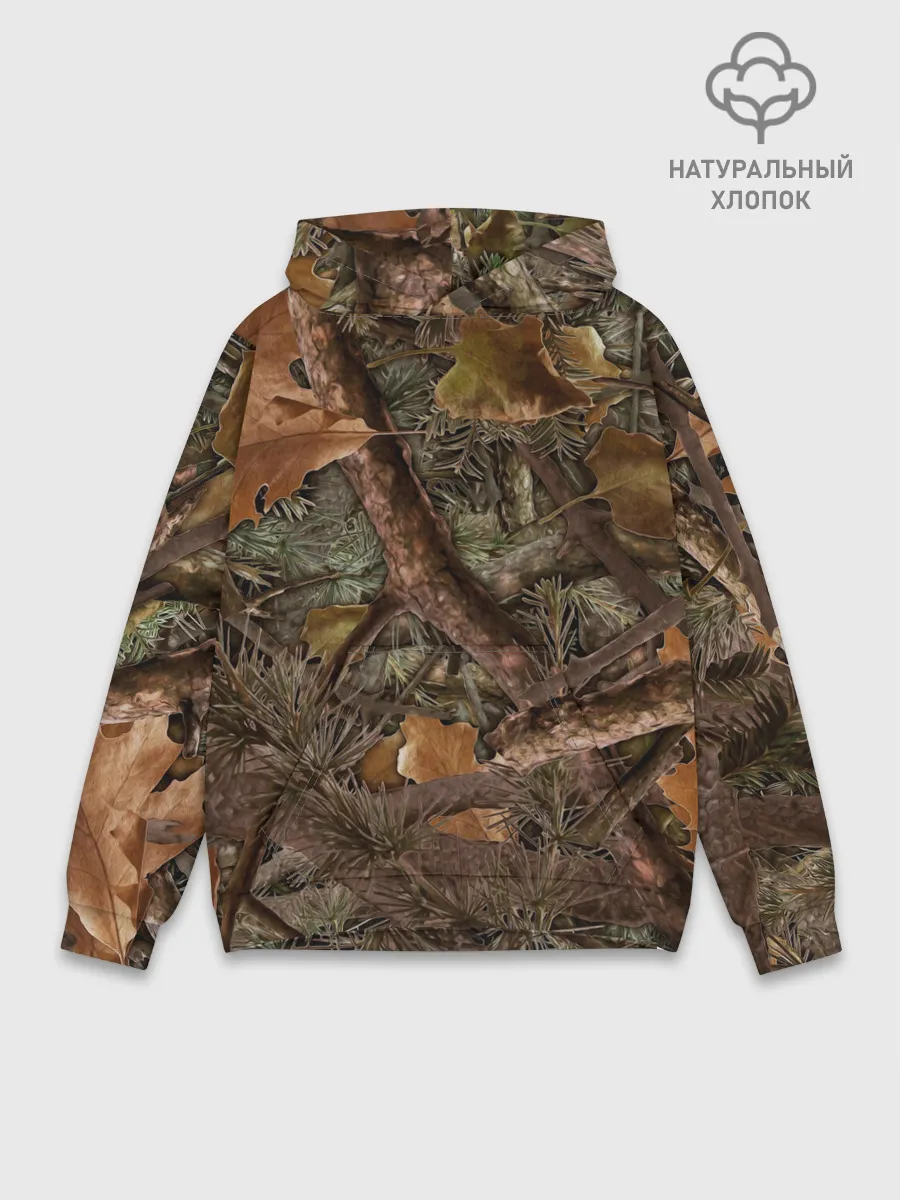 Худи мужской база хлопок / Охотничий камуфляж