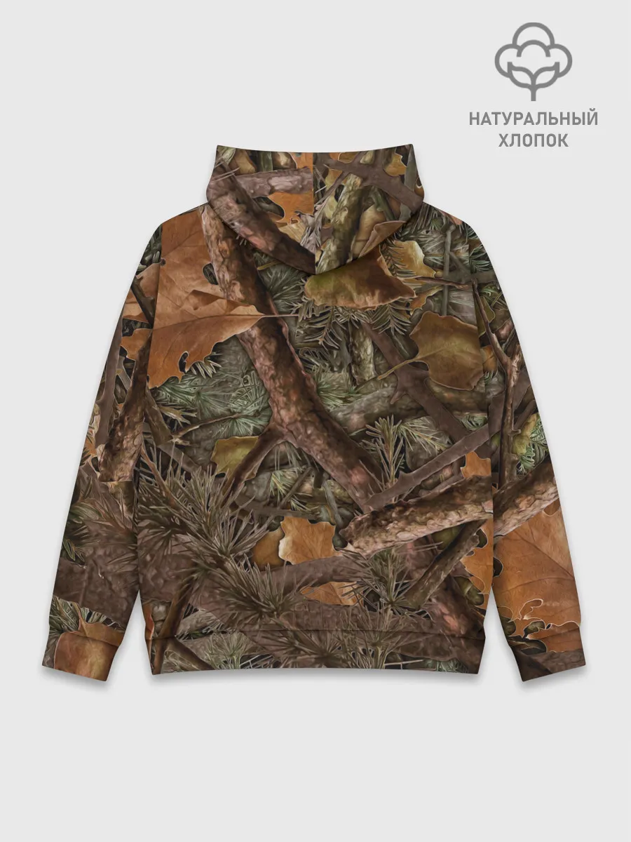 Худи мужской база хлопок / Охотничий камуфляж