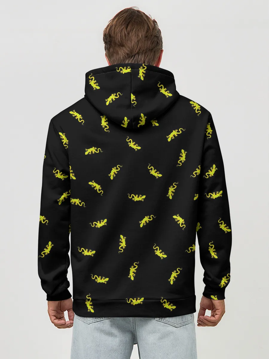 Худи мужской база хлопок / Ящерки