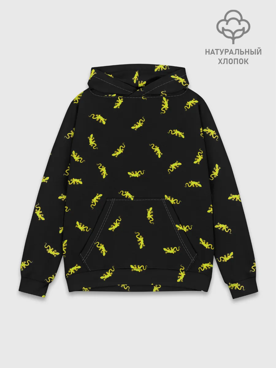 Худи мужской база хлопок / Ящерки