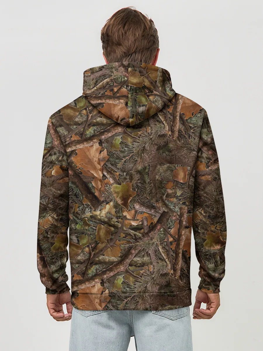 Худи мужской база хлопок / Охотничий камуфляж