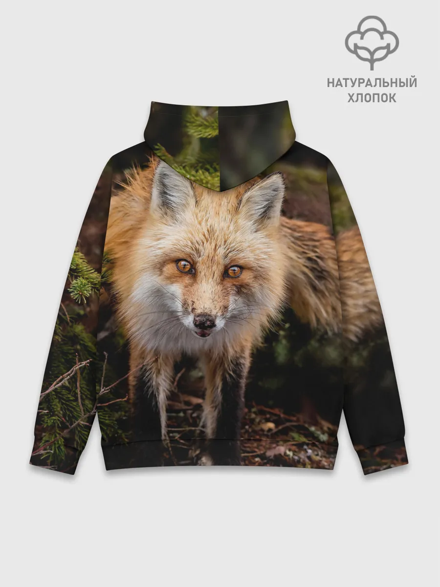 Худи мужской база хлопок / Лиса