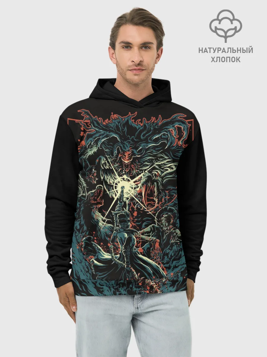 Худи мужской база хлопок / Bloodborne