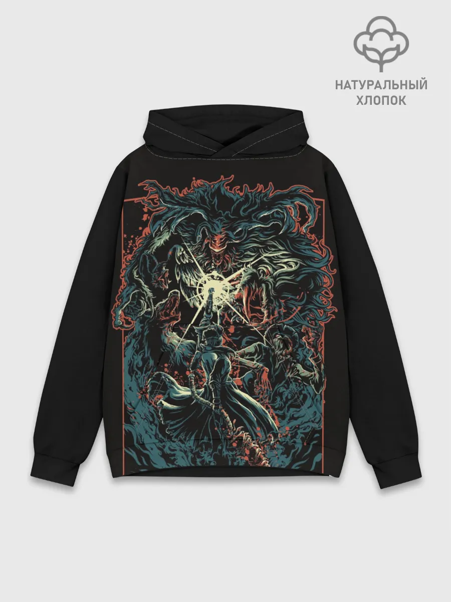 Худи мужской база хлопок / Bloodborne