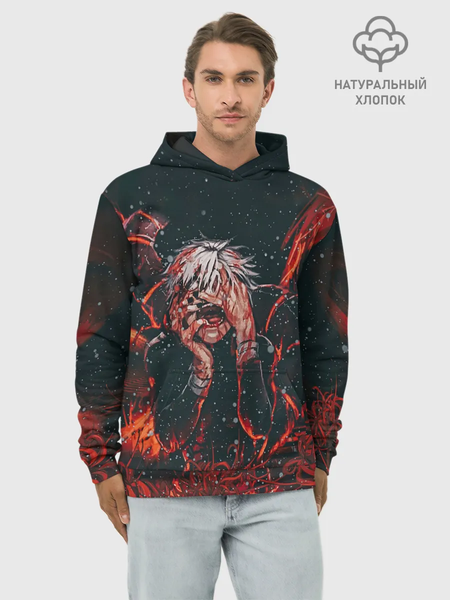 Худи мужской база хлопок / Канеки Кен Токийский Гуль