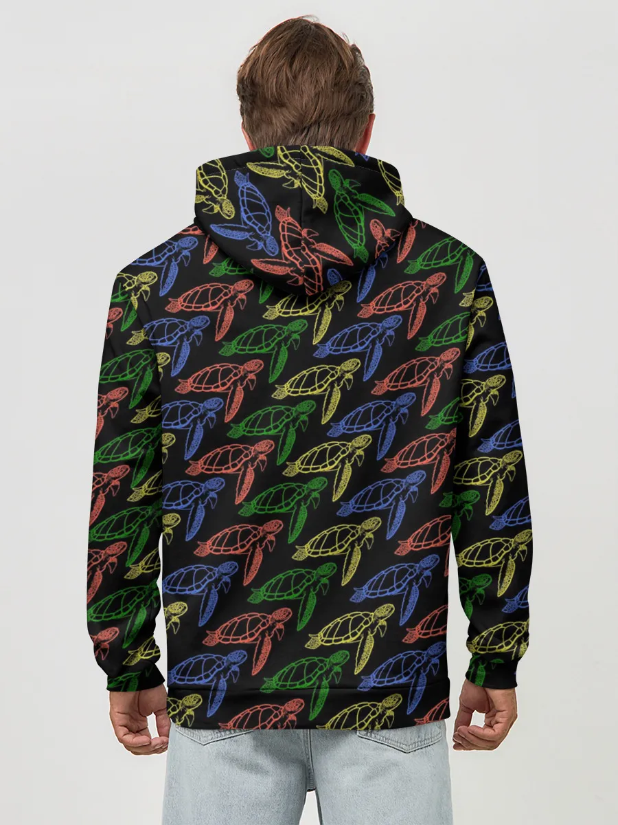 Худи мужской база хлопок / Черепашки