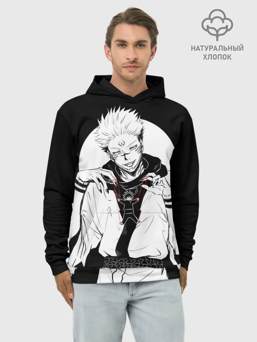 Худи мужской база хлопок / Сукуна