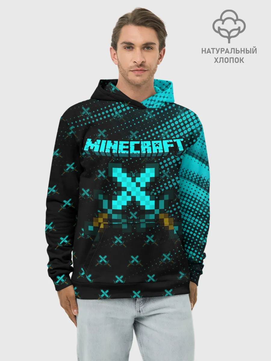 Худи мужской база хлопок / Minecraft