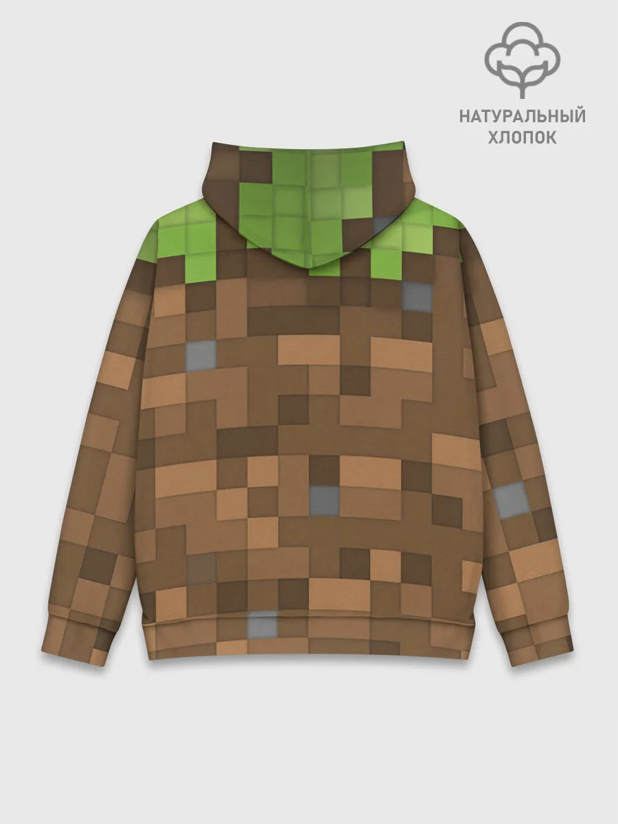 Худи мужской база хлопок / Minecraft камуфляж