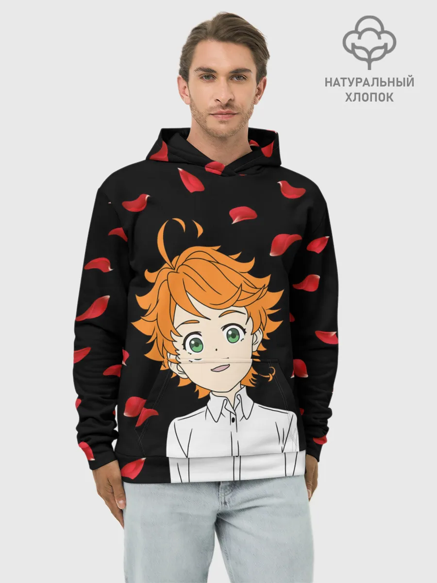 Худи мужской база хлопок / Обещанный Неверленд/Эмма