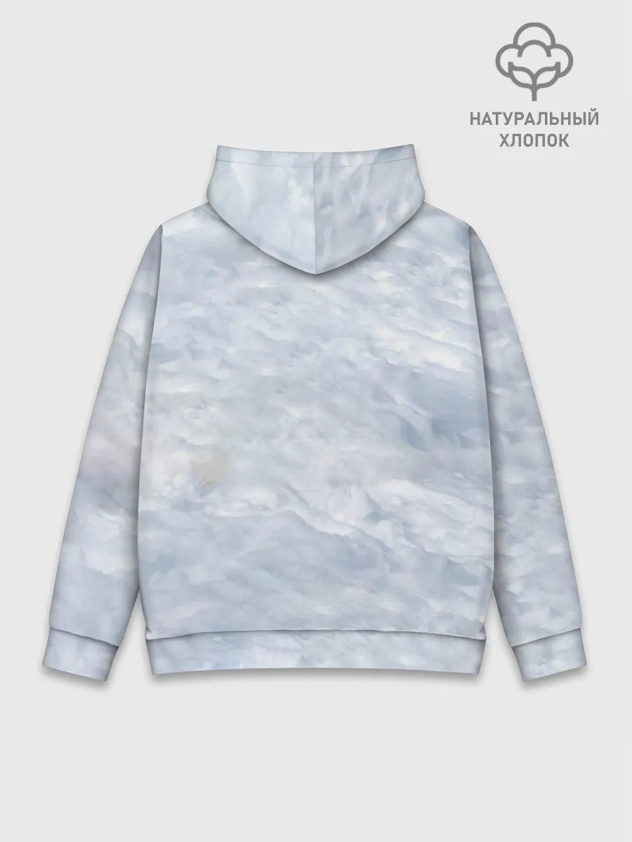 Худи мужской база хлопок / Спящий Волк