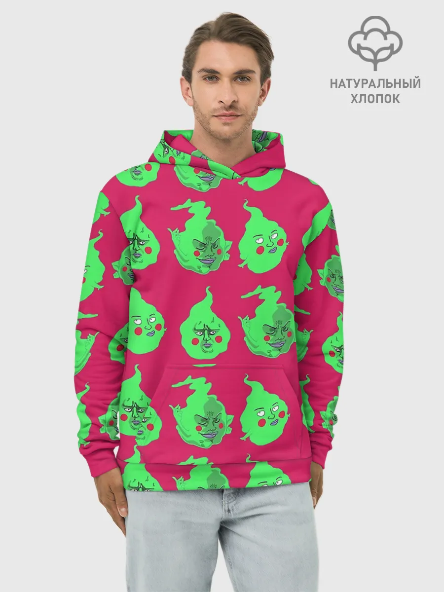 Худи мужской база хлопок / Моб Психо 100