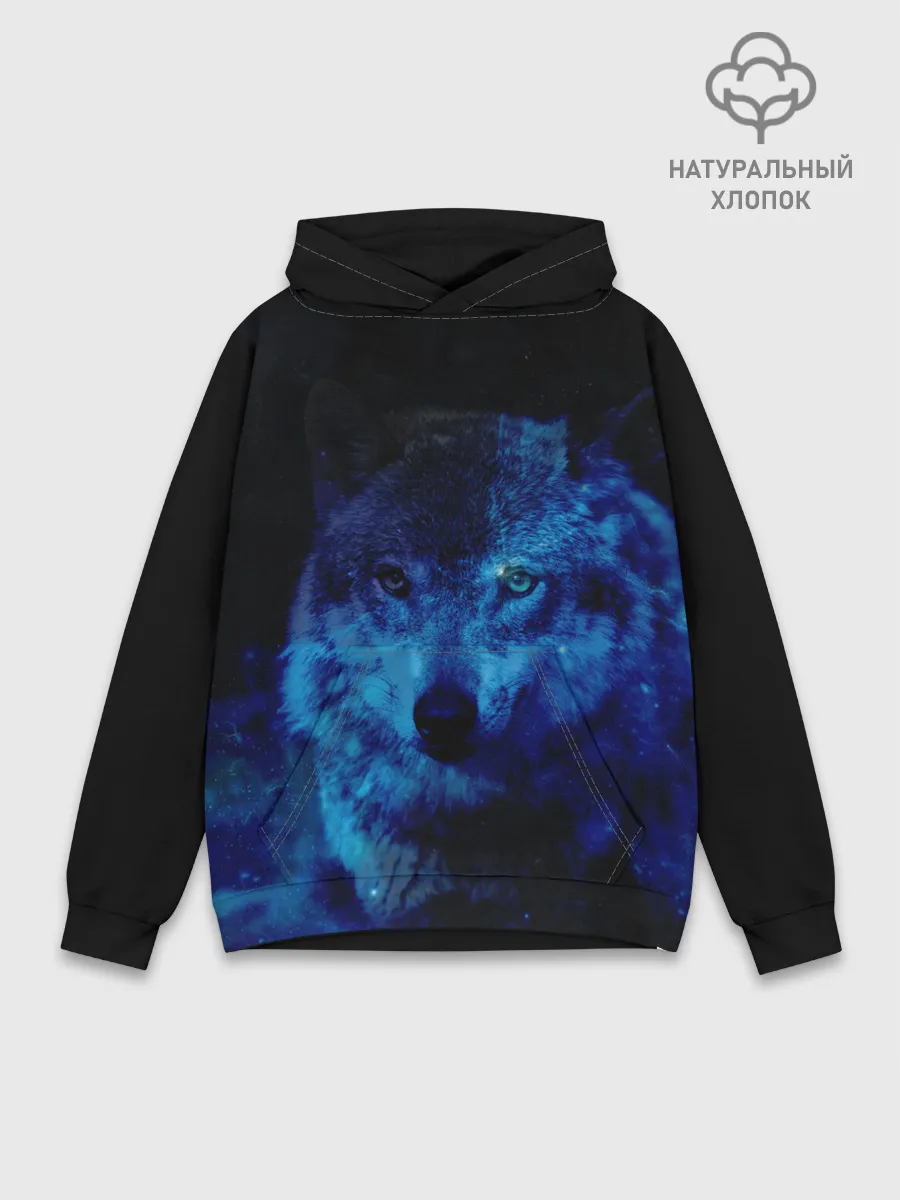 Худи мужской база хлопок / Волк Вселенная