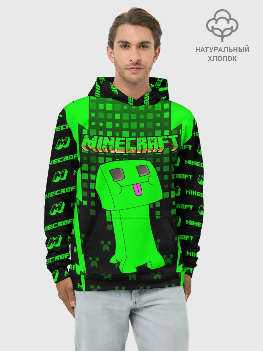 Худи мужской база хлопок / Minecraft
