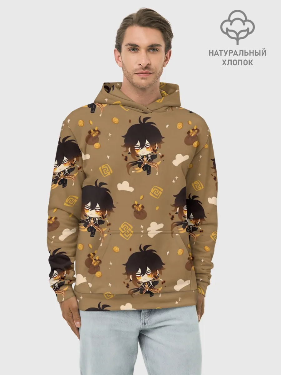 Худи мужской база хлопок / Чиби Чжун Ли