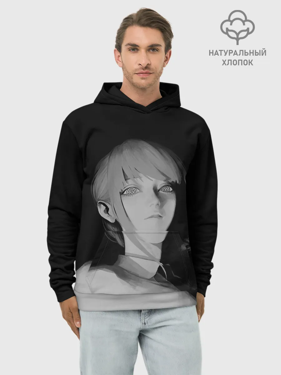 Худи мужской база хлопок / Makima Chainsaw Man 3D модель
