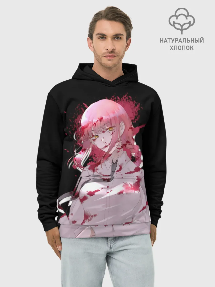 Худи мужской база хлопок / Makima Chainsaw Man