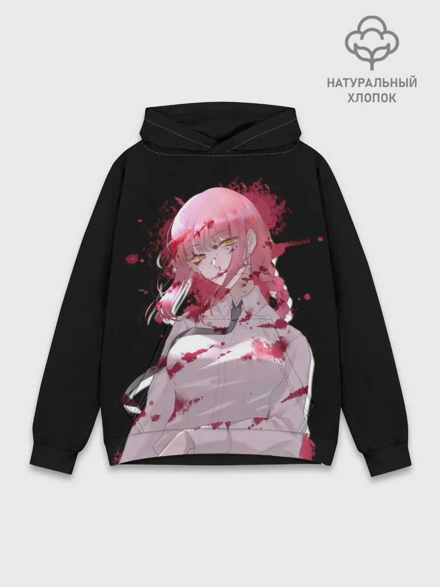 Худи мужской база хлопок / Makima Chainsaw Man