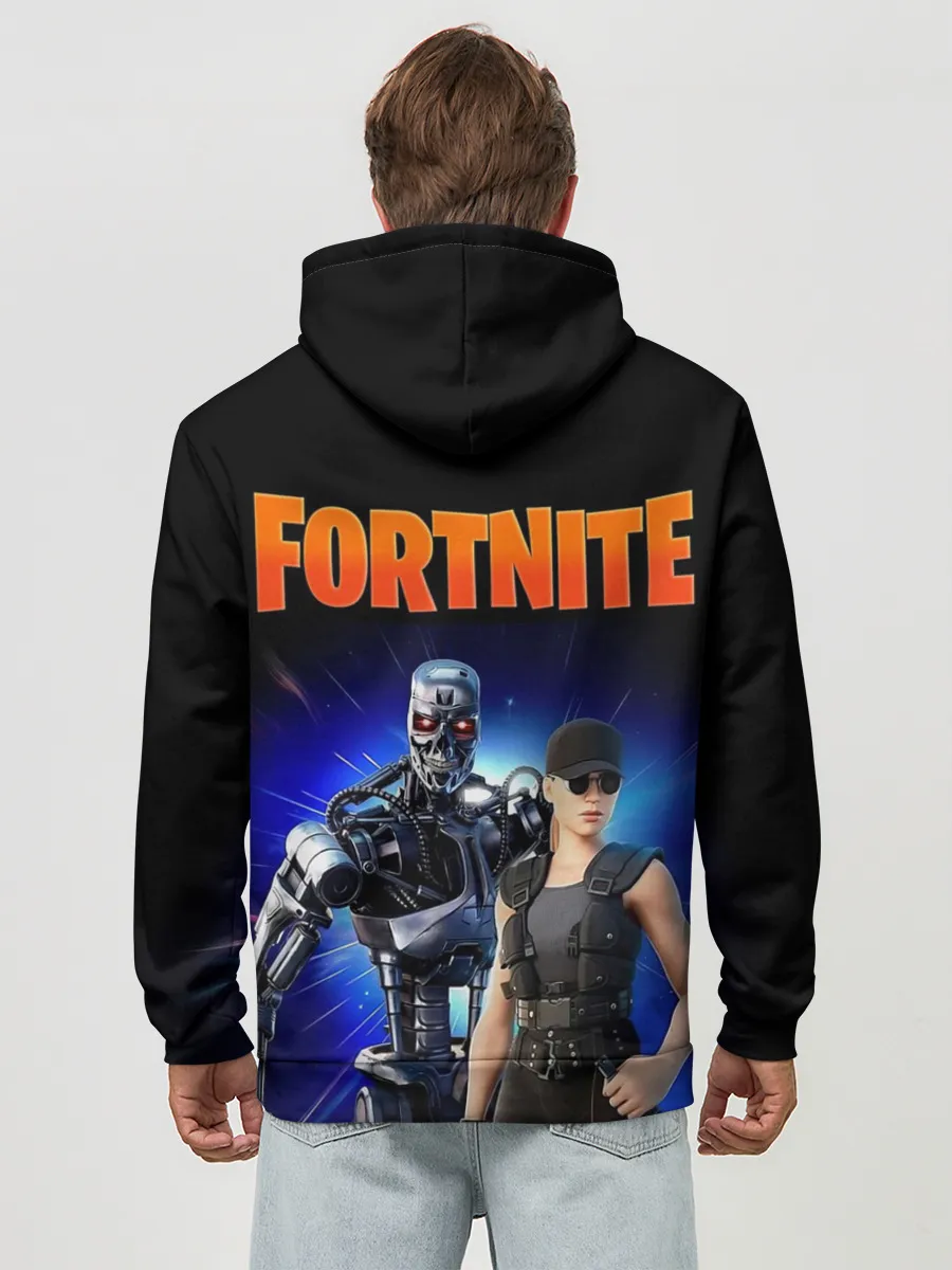 Худи мужской база хлопок / Fortnite терминатор