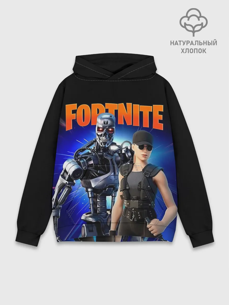 Худи мужской база хлопок / Fortnite терминатор