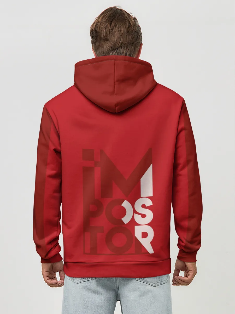 Худи мужской база хлопок / AMONG US | RED IMPOSTOR