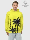 Худи мужской база хлопок / Cyberpunk 2077 - Пальмы