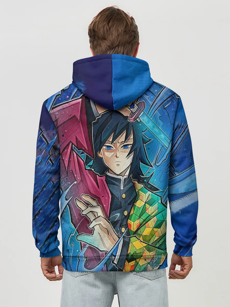 Худи мужской база хлопок / Гию Томиоко Клинок демонов