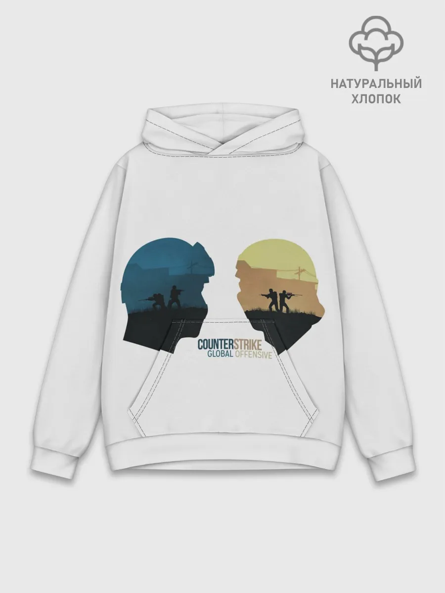 Худи мужской база хлопок / Counter strike