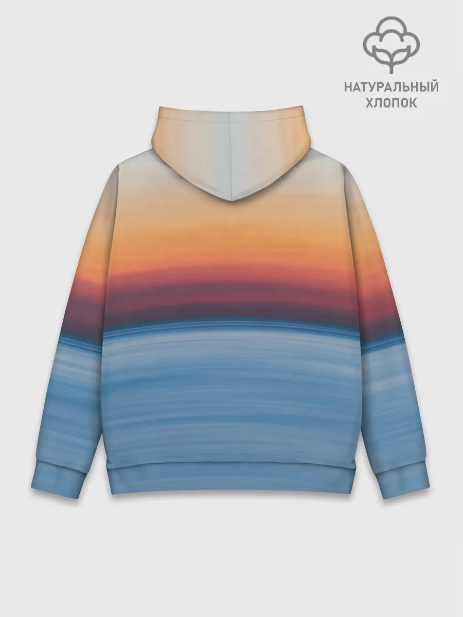 Худи мужской база хлопок / Рассвет на берегу