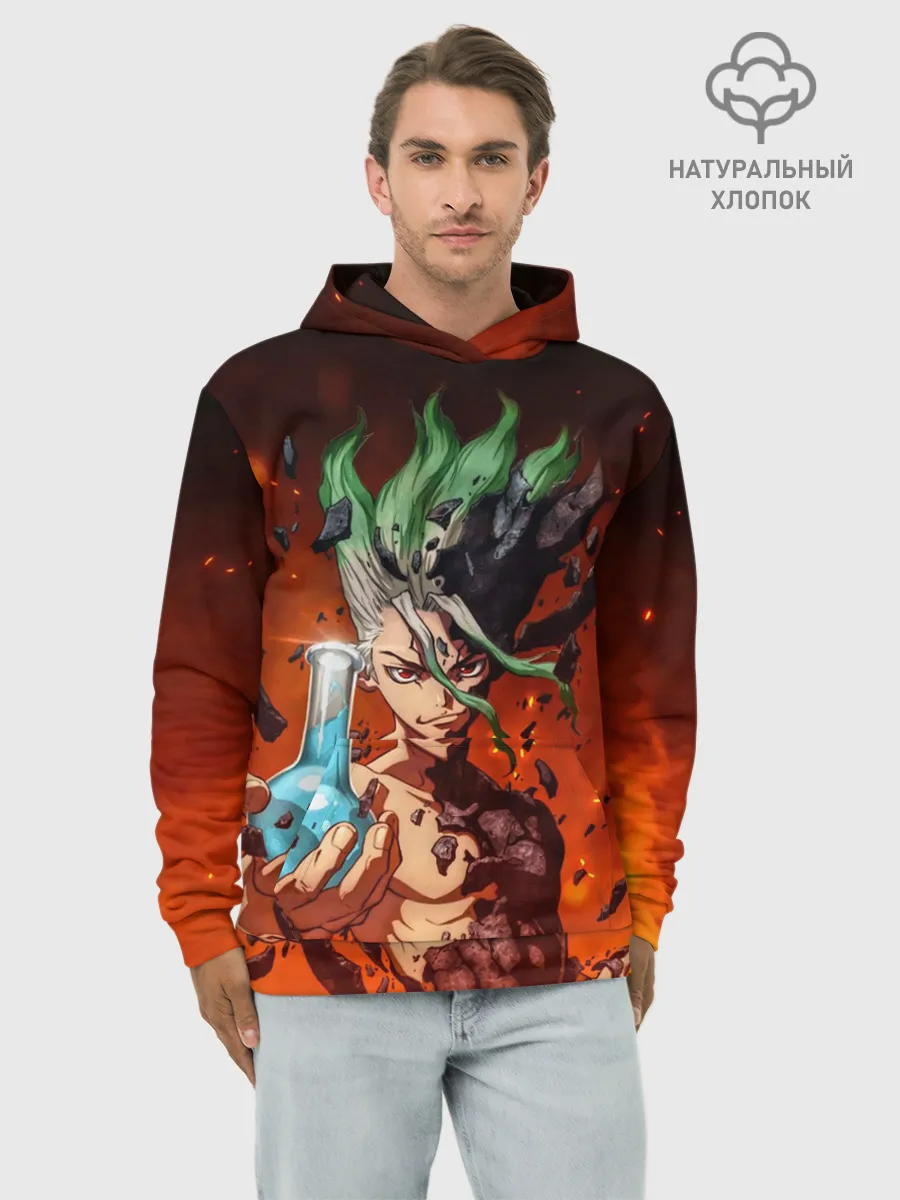 Худи мужской база хлопок / Доктор Стоун