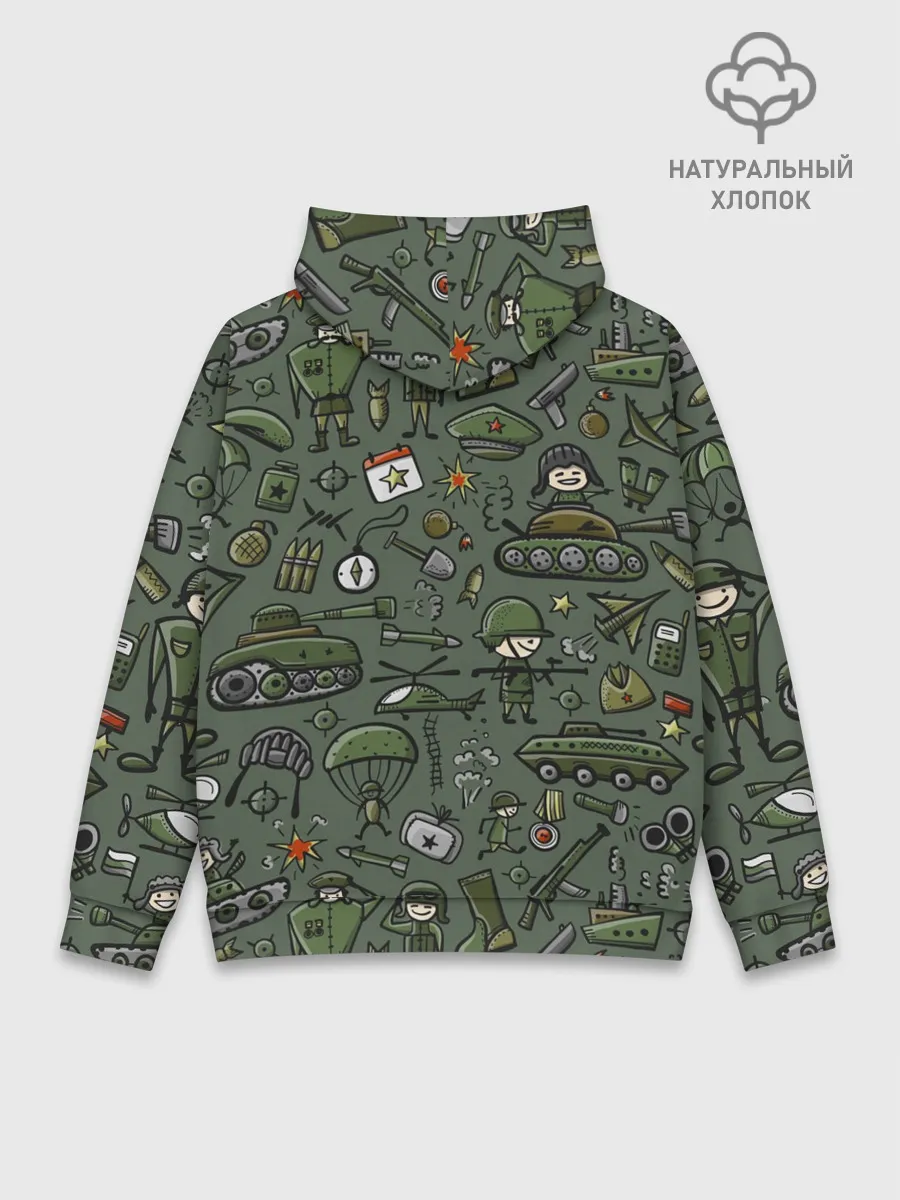 Худи мужской база хлопок / военные атрибуты