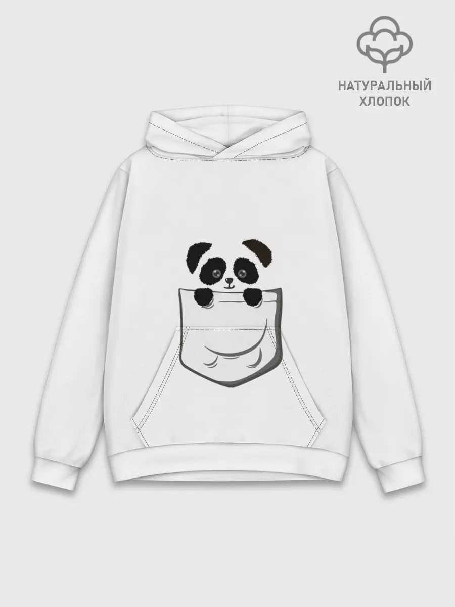 Худи мужской база хлопок / Панда В Кармане