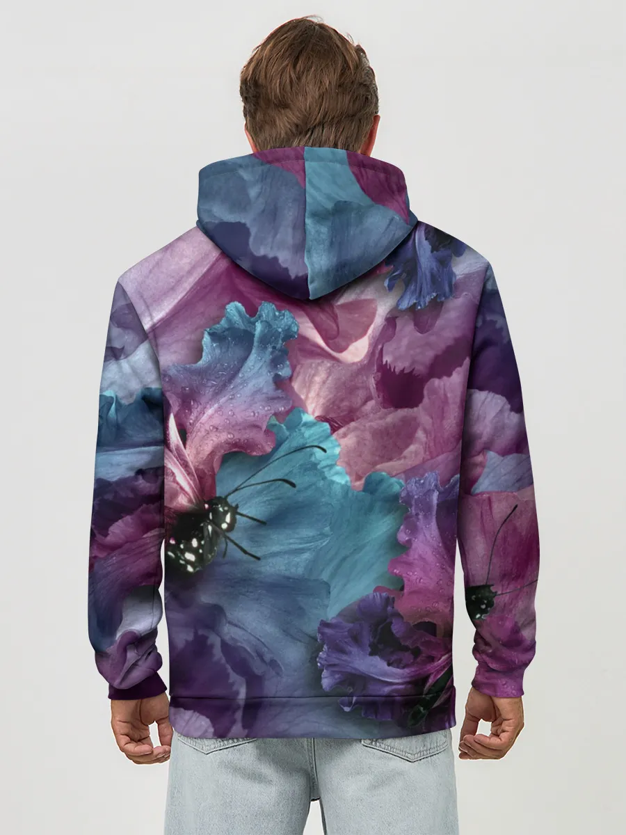 Худи мужской база хлопок / Цветы