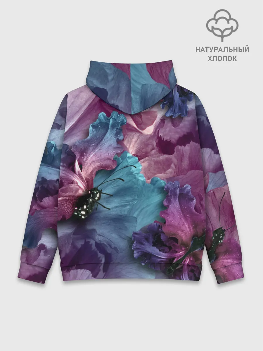 Худи мужской база хлопок / Цветы