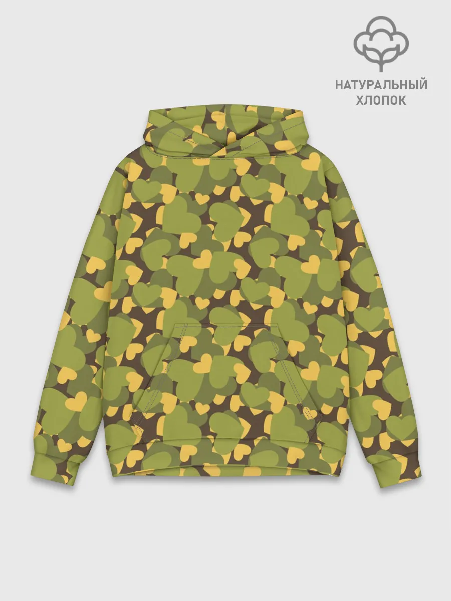 Худи мужской база хлопок / Сердечки