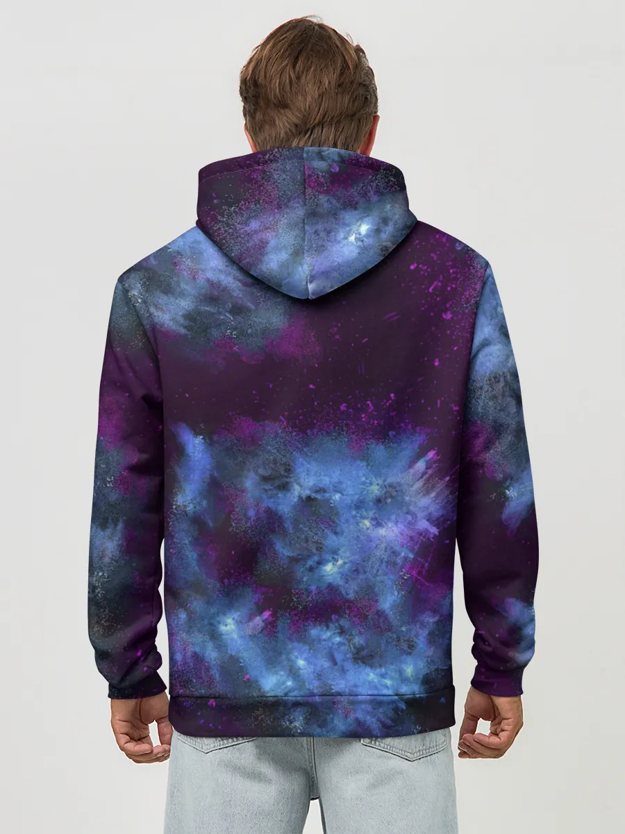 Худи мужской база хлопок / CS GO Blue smoke