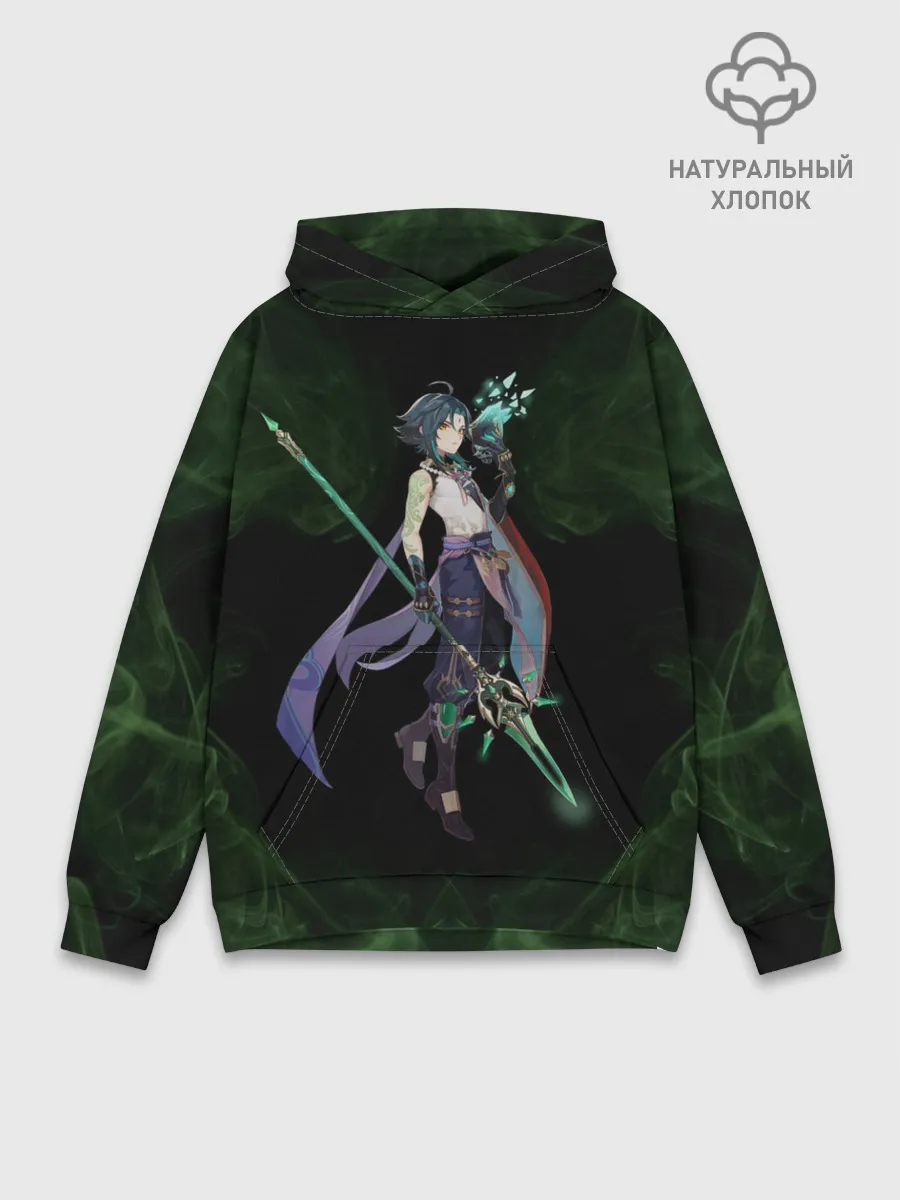 Худи мужской база хлопок / Genshin Impact - Xiao